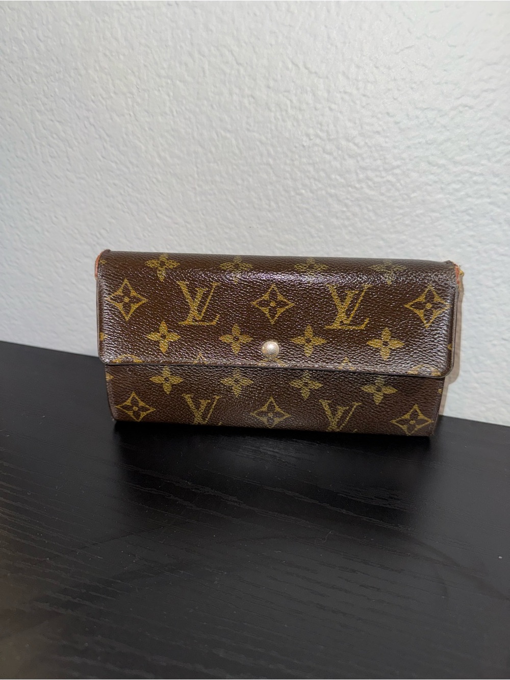 Louis Vuitton Brown Monogram Snap-Closure Wallet